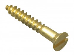Forgefix Wood Screw Slotted CSK Brass 3/4in x 4 Forge Pack 45