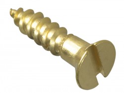 Forgefix Wood Screw Slotted CSK Brass 5/8in x 6 Forge Pack 30