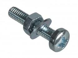 Forgefix Machine Screw Pozi Pan Head ZP M4 x 20mm Forge Pack 18