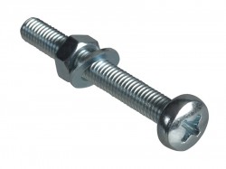 Forgefix Machine Screw Pozi Pan Head ZP M5 x 40mm Forge Pack 6