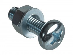 Forgefix Machine Screw Pozi Pan Head ZP M6 x 20mm Forge Pack 8