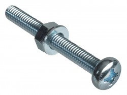 Forgefix Machine Screw Pozi Pan Head ZP M6 x 50mm Forge Pack 4