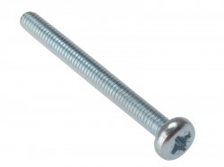 ForgeFix Machine Screw Pozi Compatible Pan Head ZP M6 x 30mm Bag 25