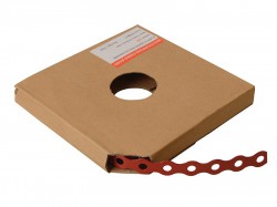 Forgefix Red Plastic Coated Pre-Galvanised Band 17mm x 0.8 x 10m Box 1