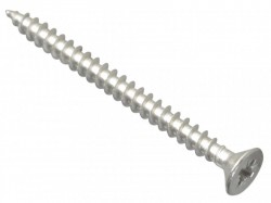 ForgeFix Multi-Purpose Pozi Compatible Screw CSK ST S/Steel 5.0 x 60mm Box 100