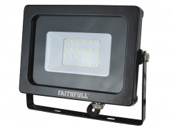 Faithfull Power Plus SMD LED Wall Mounted Floodlight 20W 1600 Lumens 240V