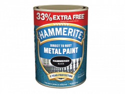 Hammerite Direct to Rust Hammered Finish Metal Paint Silver 750ml + 33%