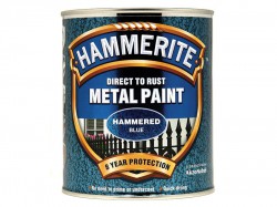 Hammerite Direct to Rust Hammered Finish Metal Paint Blue 750ml