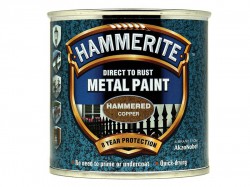 Hammerite Direct to Rust Hammered Finish Metal Paint Copper 250ml