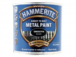 Hammerite Direct to Rust Smooth Finish Black 250ml