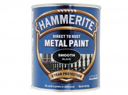 Hammerite Direct to Rust Smooth Finish Black 750ml