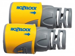 Hozelock 2050 Hose End Connector for 12.5 - 15mm (1/2 - 5/8in) Hose Twin Pack