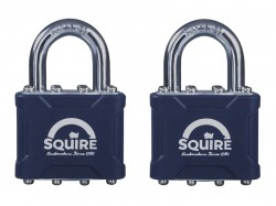 Henry Squire 35T Stronglock Card (2) Padlocks 38mm Open Shackle Keyed