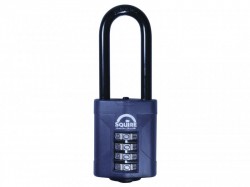 Henry Squire CP50/2.5 Combination Padlock 4-Wheel 50mm Extra Long Shackle 63.5mm
