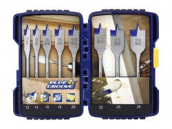 IRWIN Blue Groove 4X Flat Bit Set, 8 Piece