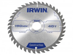 IRWIN Circular Saw Blade 190x 30mm x 40T ATB