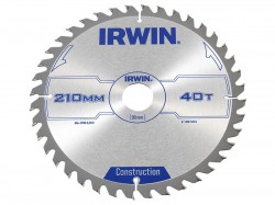 IRWIN Circular Saw Blade 210 x 30mm x 40T ATB