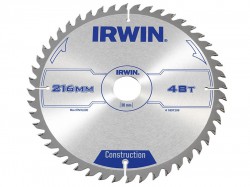 IRWIN Circular Saw Blade 216 x 30mm x 48T ATB