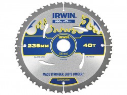 IRWIN Weldtec Circular Saw Blade 235 x 30mm x 40T ATB