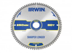 IRWIN Construction Circular Saw Blade  250 x 30mm x 80T ATB/Neg M
