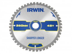 IRWIN Construction Circular Saw Blade 260 x 30mm x 48T ATB/Neg M