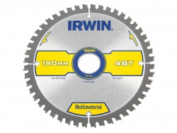 IRWIN Multi Material Circular Saw Blade 190 x 30mm x 48T TCG/Neg