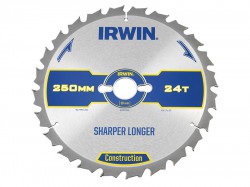 IRWIN Construction Circular Saw Blade 250 x 30mm x 24T ATB