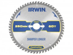 IRWIN Construction Circular Saw Blade 250 x 30mm x 60T ATB