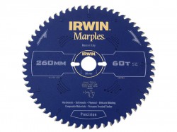 IRWIN Marples Circular Saw Blade 260 x 30mm x 60T ATB/Neg M