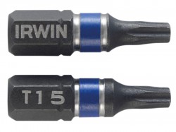 IRWIN Impact Screwdriver Bits Torx T15 25mm Pack of 2