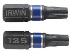 IRWIN Impact Screwdriver Bits Torx T25 25mm Pack of 2