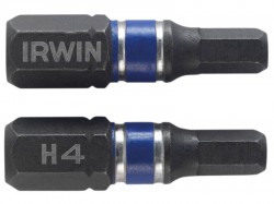 IRWIN Impact Screwdriver Bits Hex 4 25mm Pack of 2