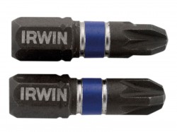 IRWIN Impact Screwdriver Bits Pozi PZ3 25mm Pack of 2