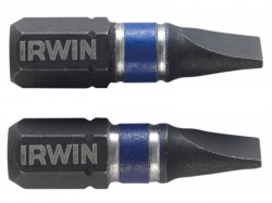 IRWIN Impact Screwdriver Bits Slotted 5.5 x 25mm Pack of 2