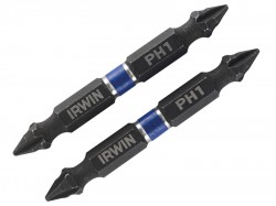 IRWIN Impact Double Ended Screwdriver Bits Phillips PH1 60mm Pack of 2