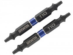 IRWIN Impact Double Ended Screwdriver Bits Torx T10 60mm Pack of 2