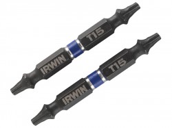 IRWIN Impact Double Ended Screwdriver Bits Torx T15 60mm Pack of 2