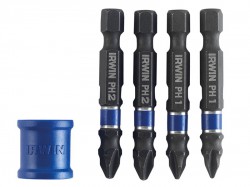 IRWIN Phillips/Pozidriv Impact Magnetic Screwdriver Bit Set, 5 Piece