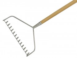 Kent & Stowe Stainless Steel Long Handled Soil Rake, FSC