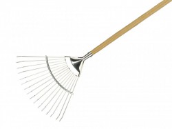 Kent & Stowe Stainless Steel Long Handled Lawn & Leaf Rake, FSC