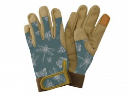 Kent & Stowe Flutter Bugs Teal Premium Comfort Gloves - Ladies Small