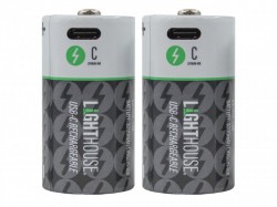 Lighthouse C USB-C Rechargeable Battery Li-ion Pack of 2