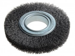 Lessmann Wheel Brush D150mm x W23-25 x 50 Bore Steel Wire 0.30 + Adaptors Set 3