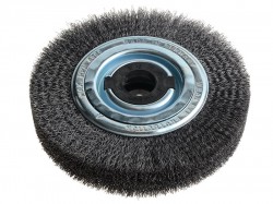 Lessmann Wheel Brush D200mm x W40-45 x 80 Bore Steel Wire 0.30 + Adaptors Set 4 +1