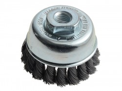 Lessmann Knot Cup Brush 65mm M14 x 20 x 0.35 Steel Wire