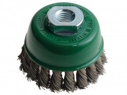 Lessmann Knot Cup Brush 65mm M14 x 20 x 0.50 Stainless Steel Wire