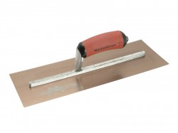 Marshalltown MPB145GSD Gold Stainless Steel Pre-Worn Plasterers Trowel DuraSoft 14 x 5in