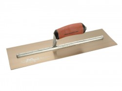 Marshalltown MPB165GSD Gold Stainless Steel Pre-Worn Plasterers Trowel DuraSoft 16 x 5in