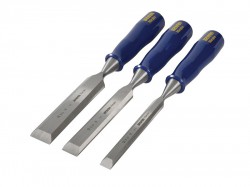 IRWIN Marples M444 Bevel Edge Chisel Blue Chip Handle Set 3: 12, 18 & 25mm