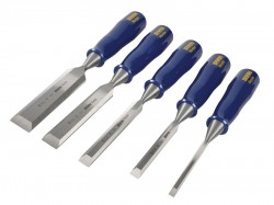IRWIN Marples M444 Bevel Edge Chisel Blue Chip Handle Set, 5 Piece